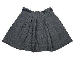 THE‎ KOOPLES Cotton Pleated Back Zip Closure Pockets Belted Gray Mini Skirt 36